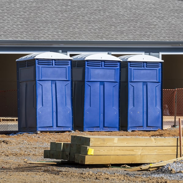 what is the expected delivery and pickup timeframe for the portable toilets in Tainter WI